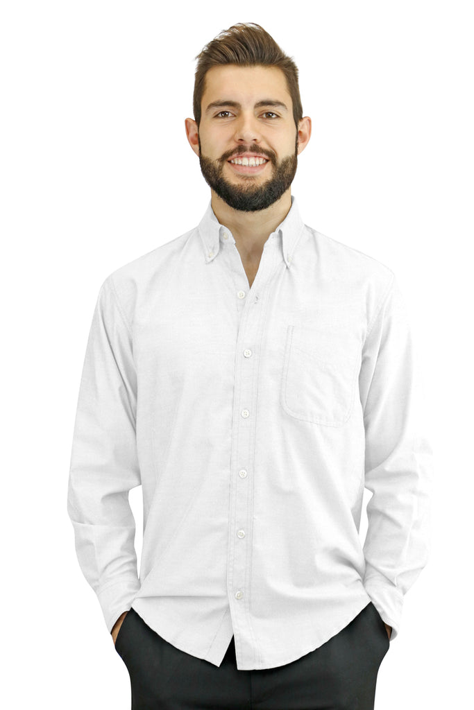 camisa de servicio manga larga blanca