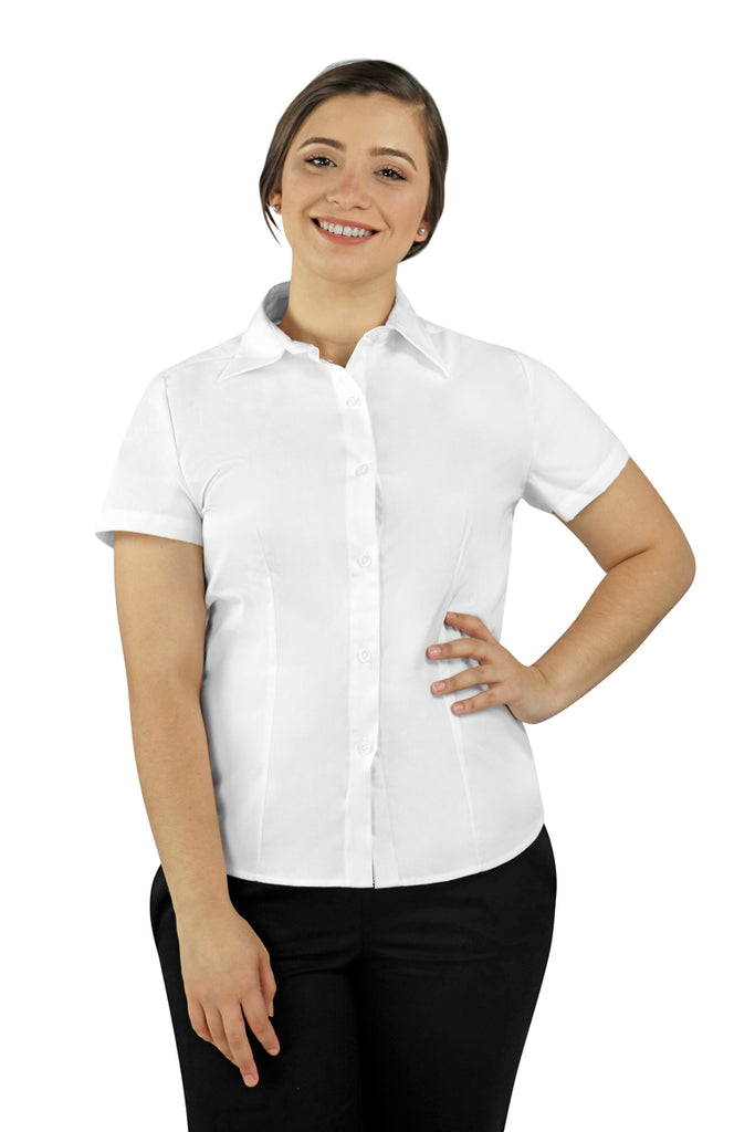 blusa blanca manga corta